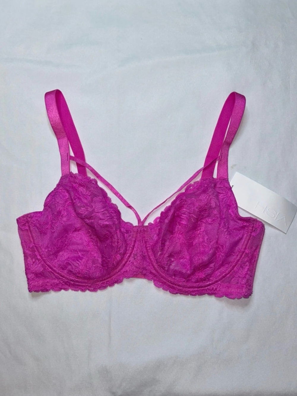 HSIA Pink Lace Padded Underwire Bra 36D NWT Coquette Babydoll Princess